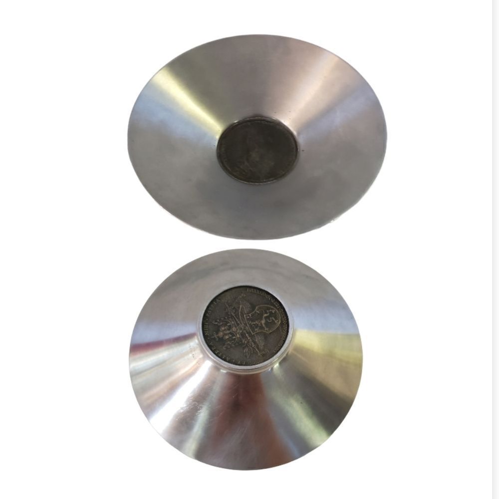 Queen Maria Anna Agusta Ferdinandi Italian Coin in Stainless Steel Tray